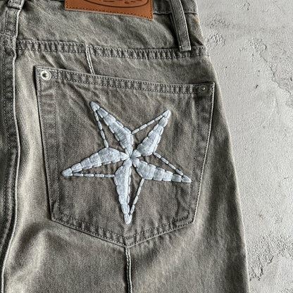Corteiz Star Denim Pants “Grey”
