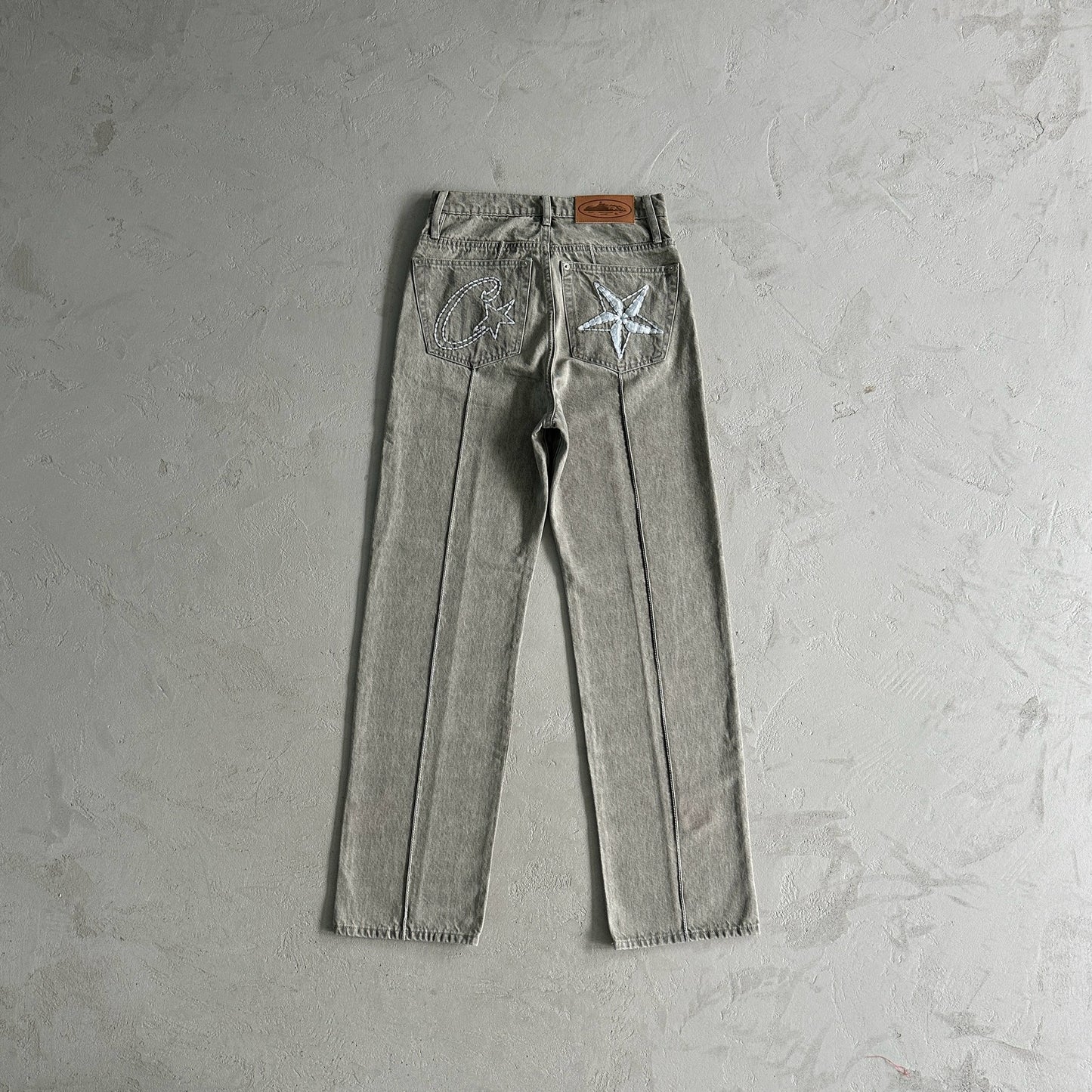 Corteiz Star Denim Pants “Grey”