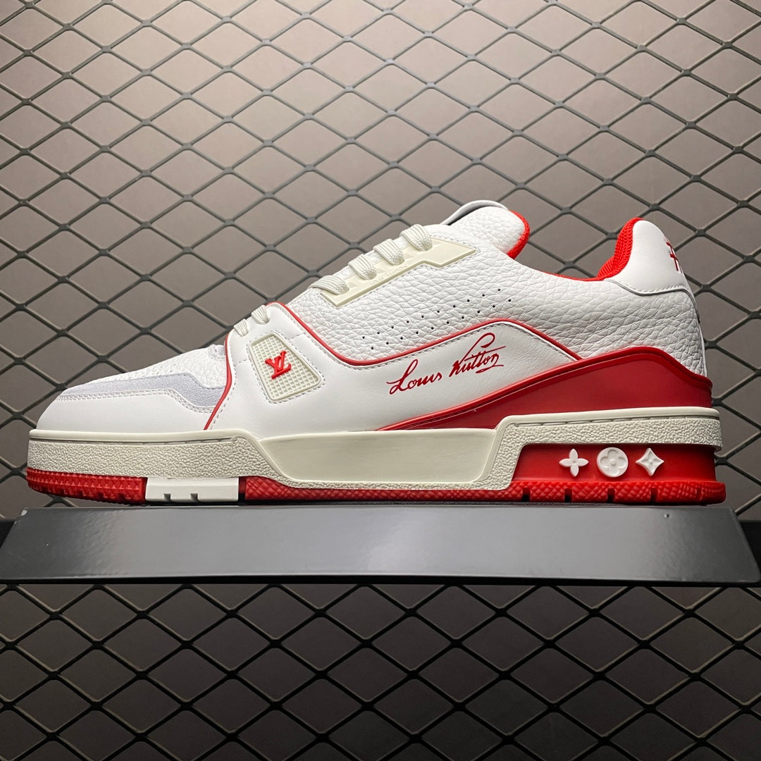 Louis Vuitton Trainer “White And Red”