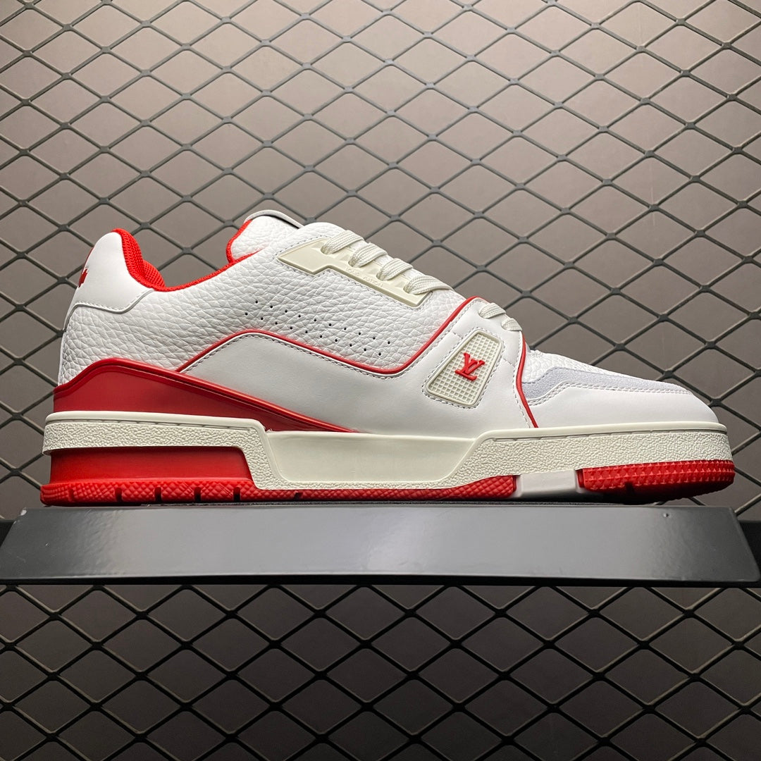 Louis Vuitton Trainer “White And Red”