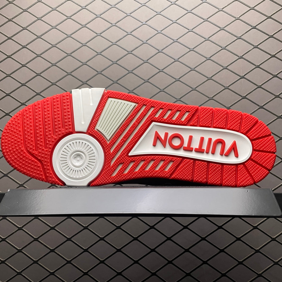Louis Vuitton Trainer “White And Red”