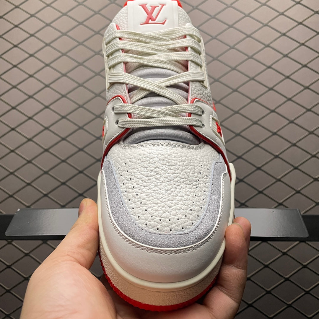 Louis Vuitton Trainer “White And Red”