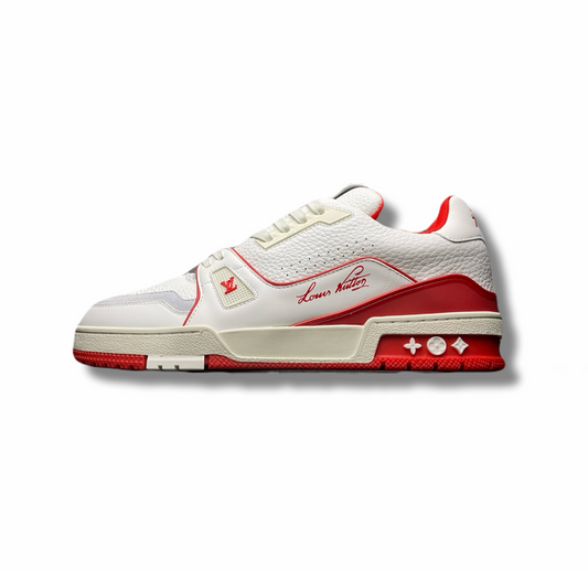 Louis Vuitton Trainer “White And Red”