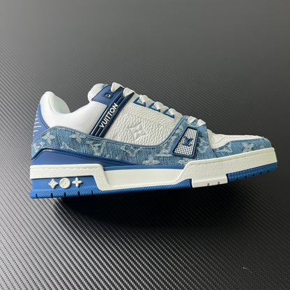 Louis Vuitton Trainer Monogram Denim “White Blue”