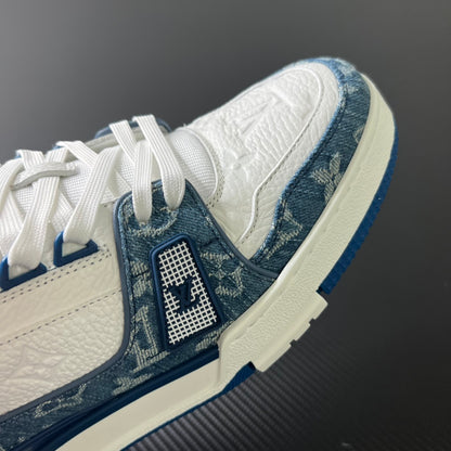 Louis Vuitton Trainer Monogram Denim “White Blue”