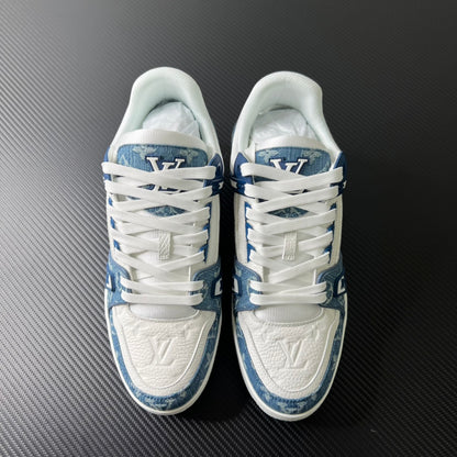 Louis Vuitton Trainer Monogram Denim “White Blue”