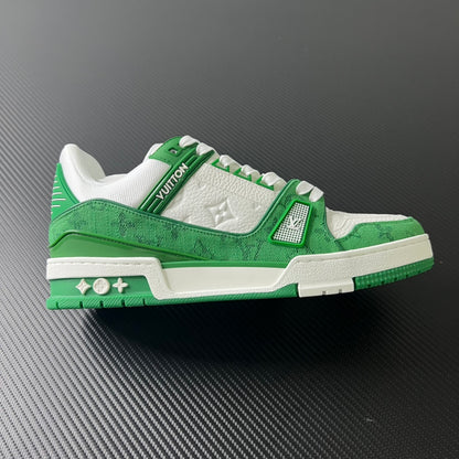 Louis Vuitton Trainer “Green Monogram Denim White”