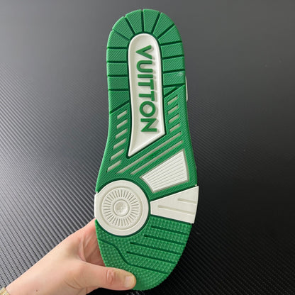 Louis Vuitton Trainer “Green Monogram Denim White”