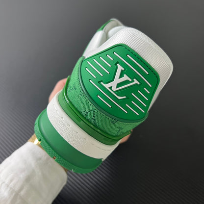 Louis Vuitton Trainer “Green Monogram Denim White”