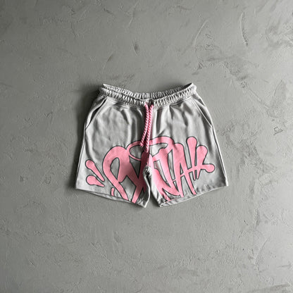 Conjunto Shorts Synaworld Cinza/Rosa