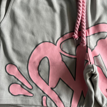 Conjunto Shorts Synaworld Cinza/Rosa