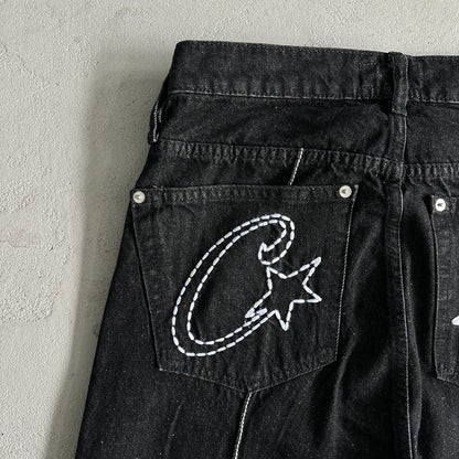Corteiz Star Denim Pants “Dark White”