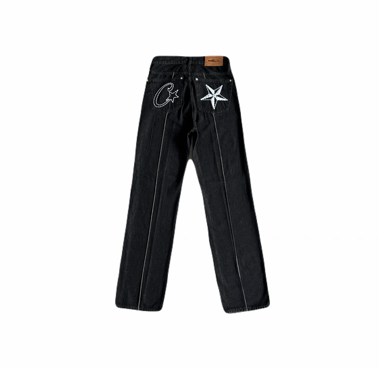 Corteiz Star Denim Pants “Dark White”