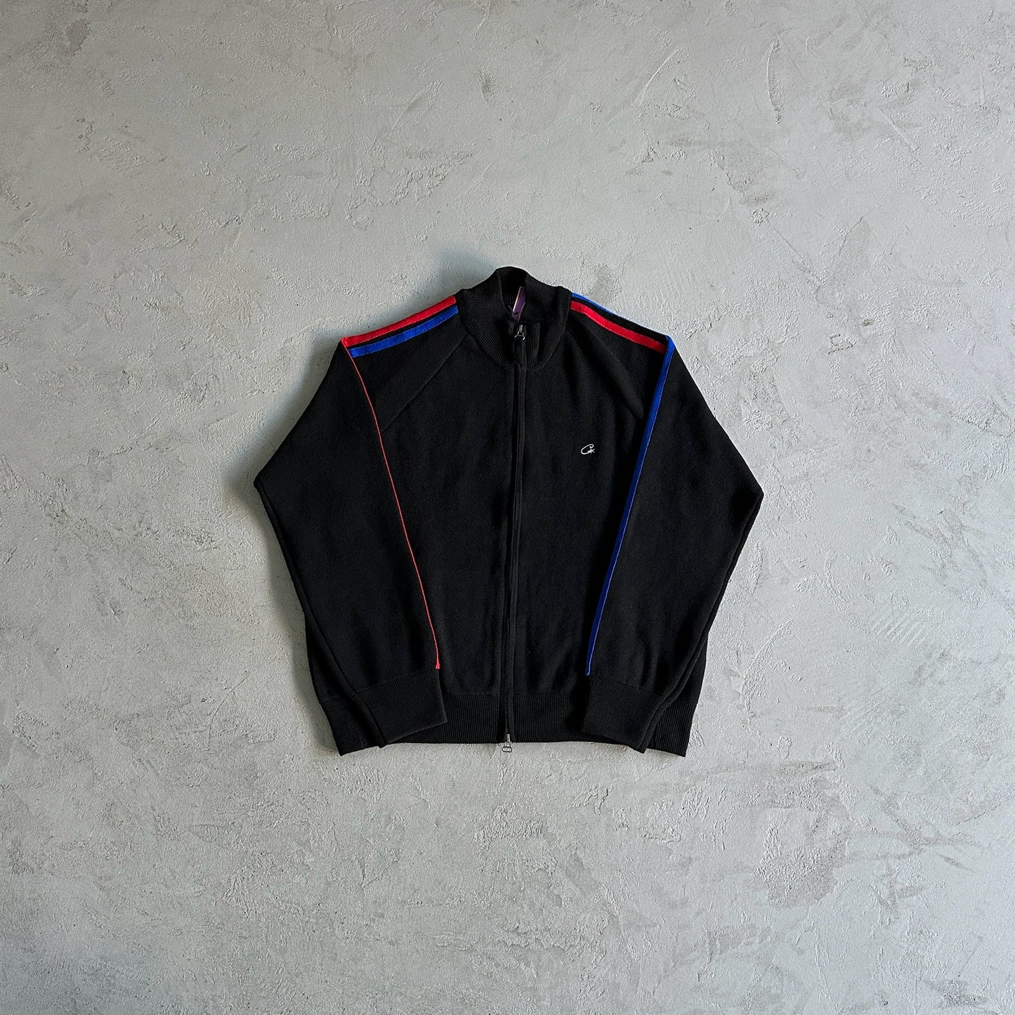 Corteiz Knit Zip Up Fleece “Black”