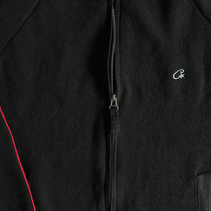 Corteiz Knit Zip Up Fleece “Black”