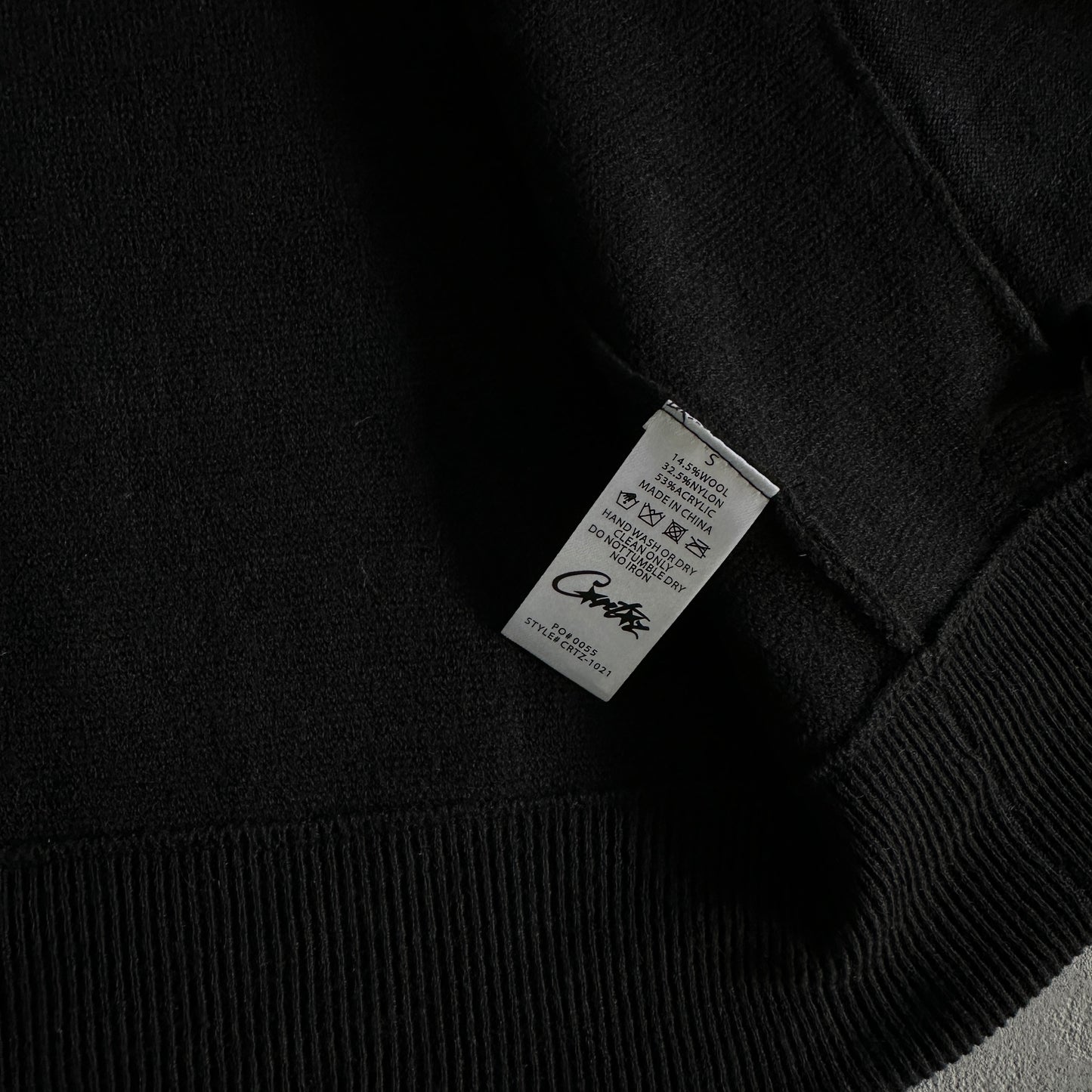 Corteiz Knit Zip Up Fleece “Black”