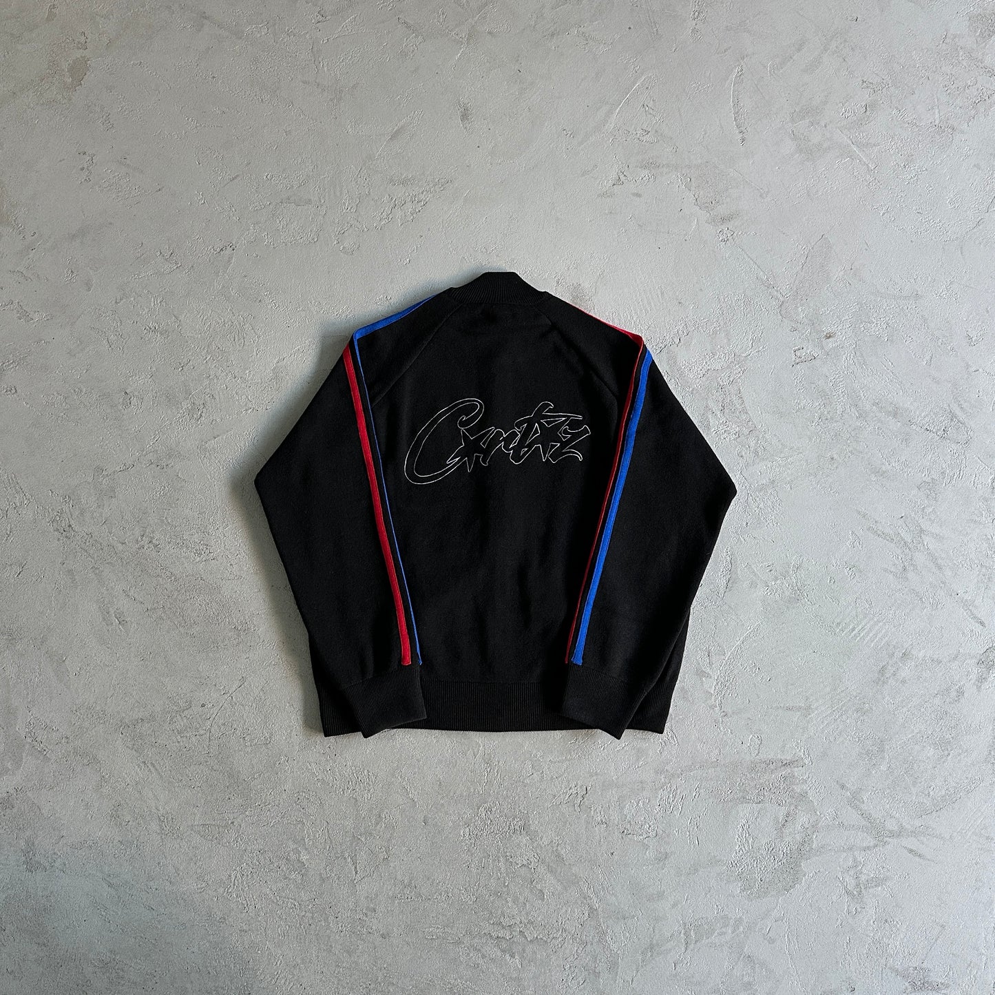 Corteiz Knit Zip Up Fleece “Black”