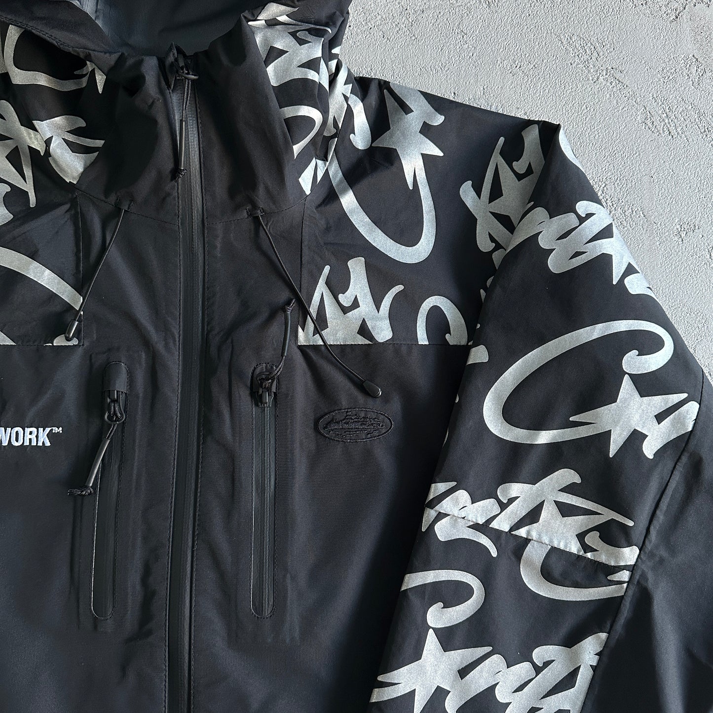 Corteiz Elitework Waterproof Shell Jacket “Black”