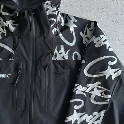 Corteiz Elitework Waterproof Shell Jacket “Black”