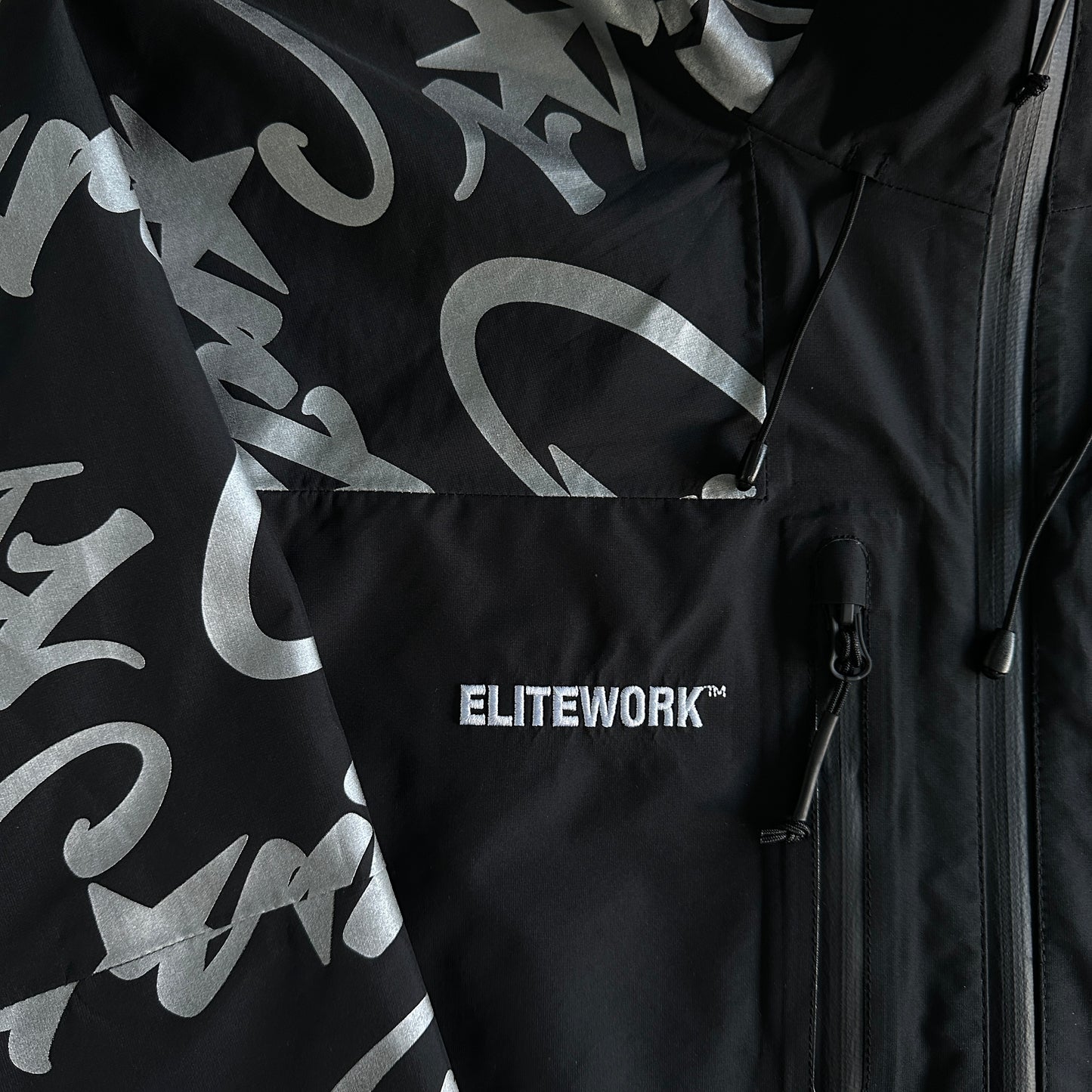 Corteiz Elitework Waterproof Shell Jacket “Black”