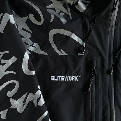 Corteiz Elitework Waterproof Shell Jacket “Black”
