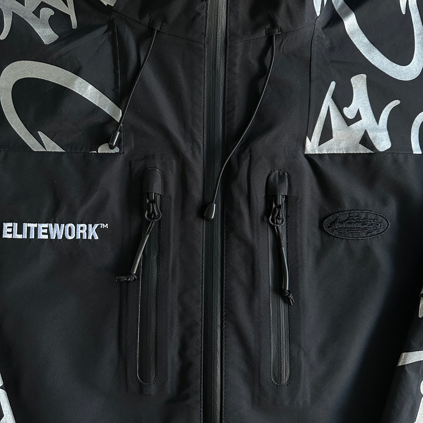 Corteiz Elitework Waterproof Shell Jacket “Black”