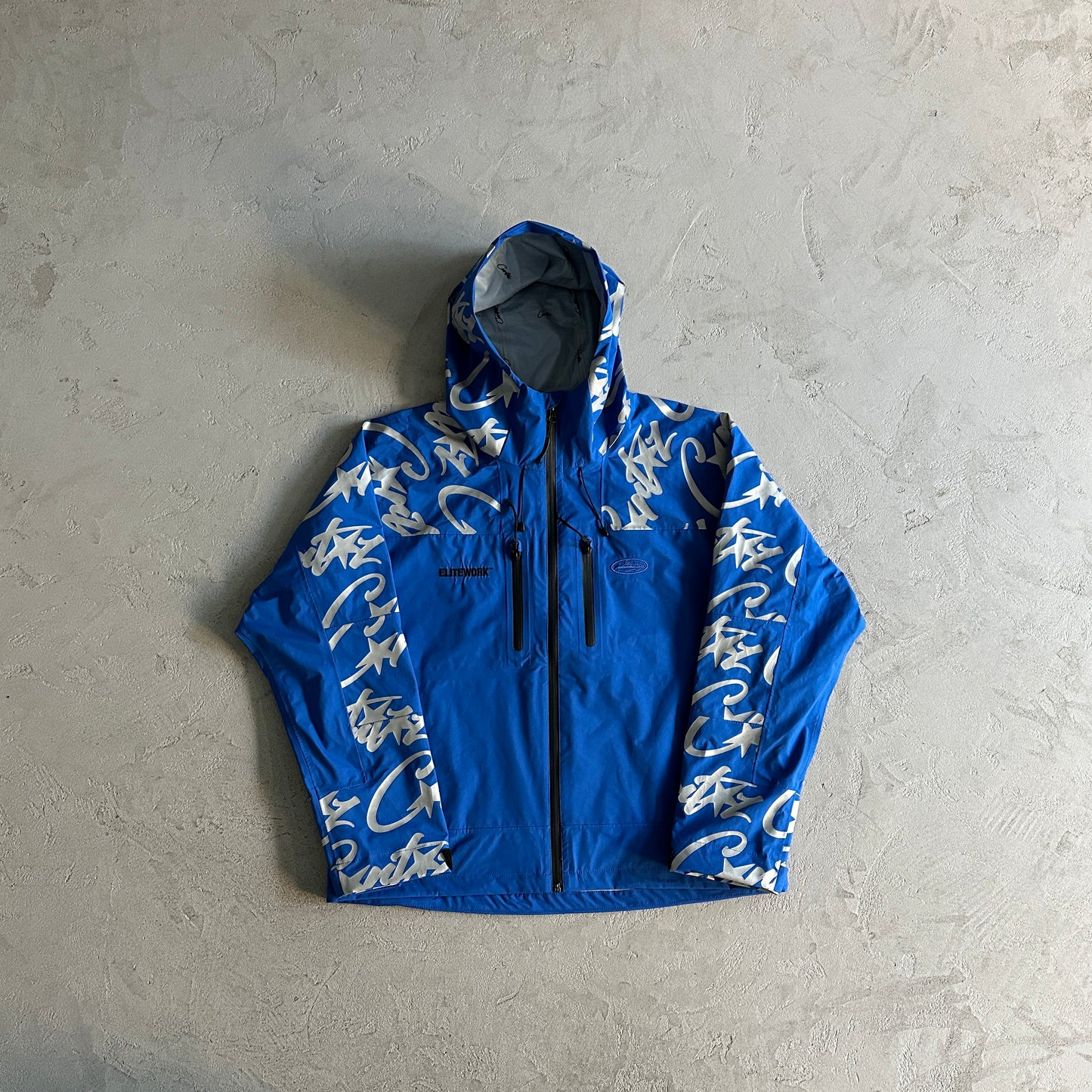 Corteiz Elitework Waterproof Shell Jacket “Blue”