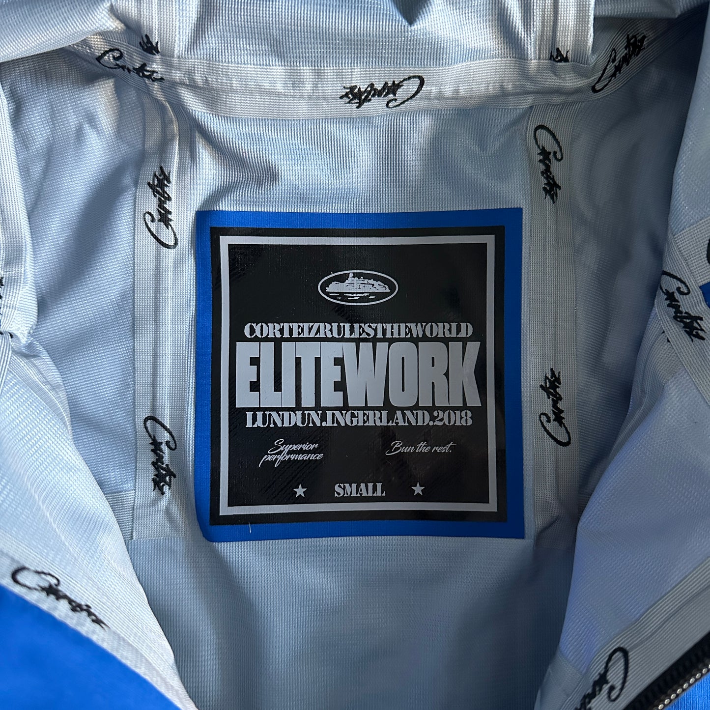 Corteiz Elitework Waterproof Shell Jacket “Blue”