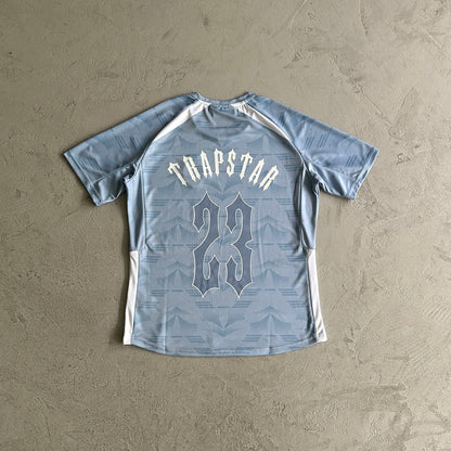 Trapstar Football T-Shirt “Grey Sea Blue”