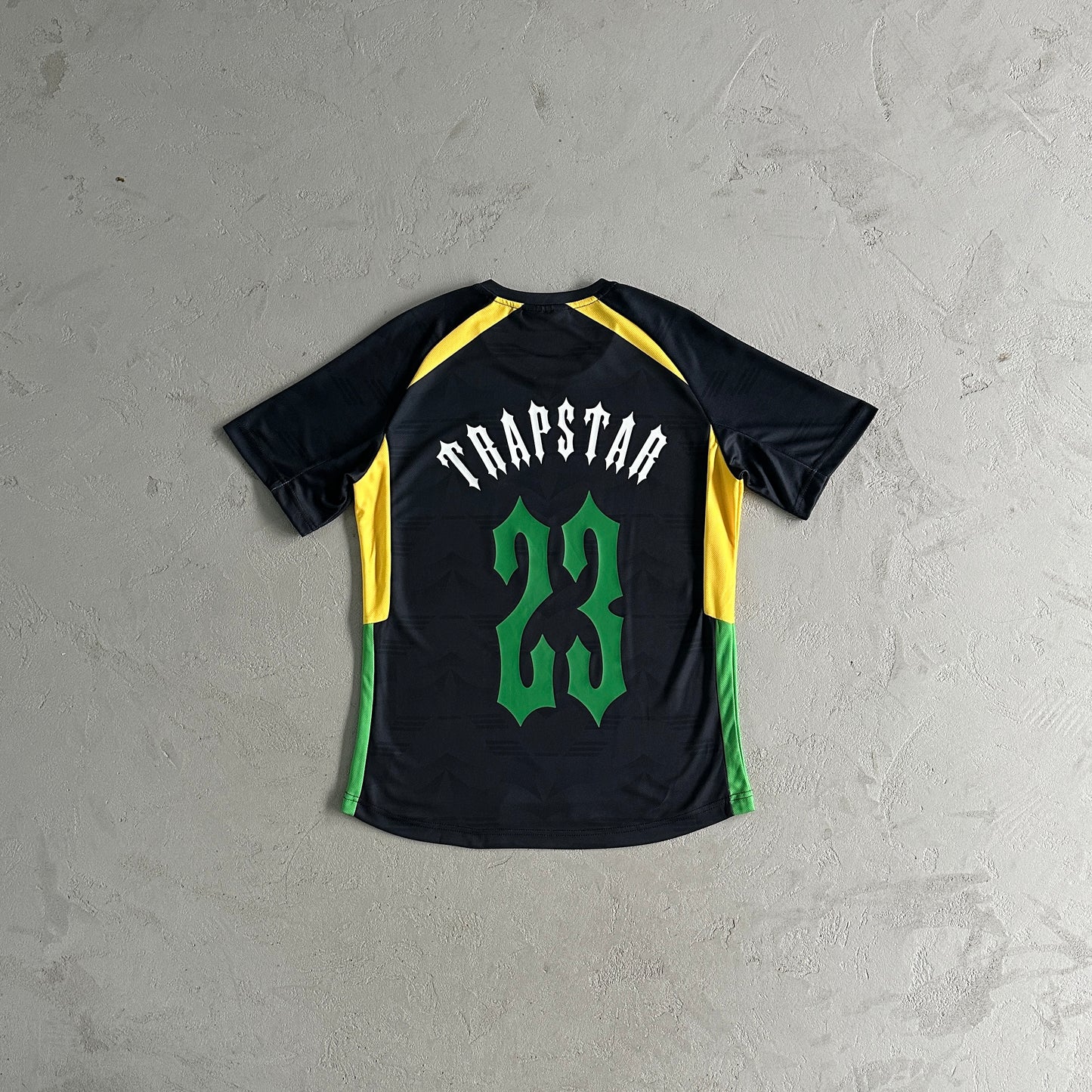 Trapstar Football T-Shirt “Black Yellow Green”