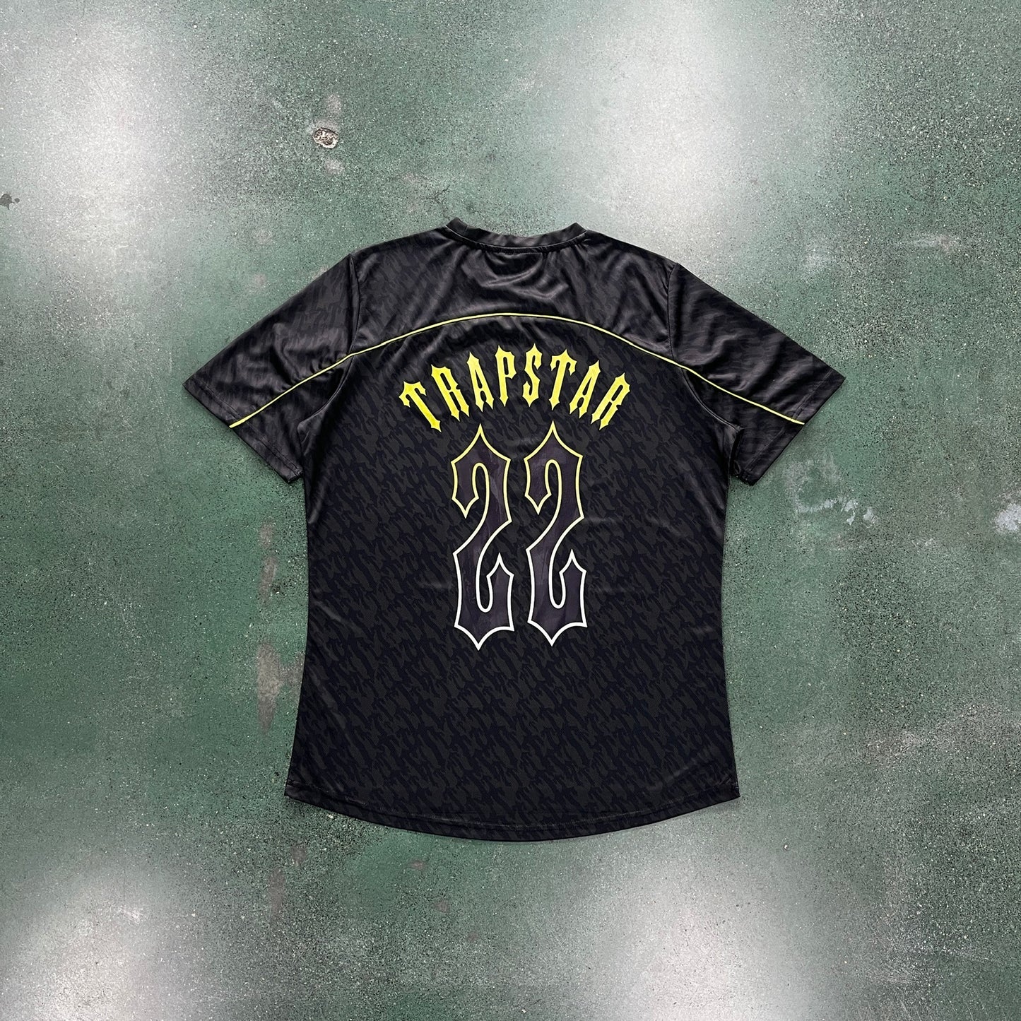 Trapstar Football T-Shirt “Black Lime”