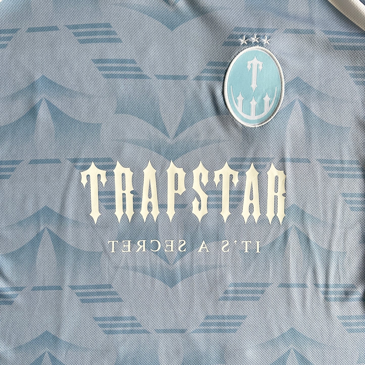 Trapstar Football T-Shirt “Grey Sea Blue”