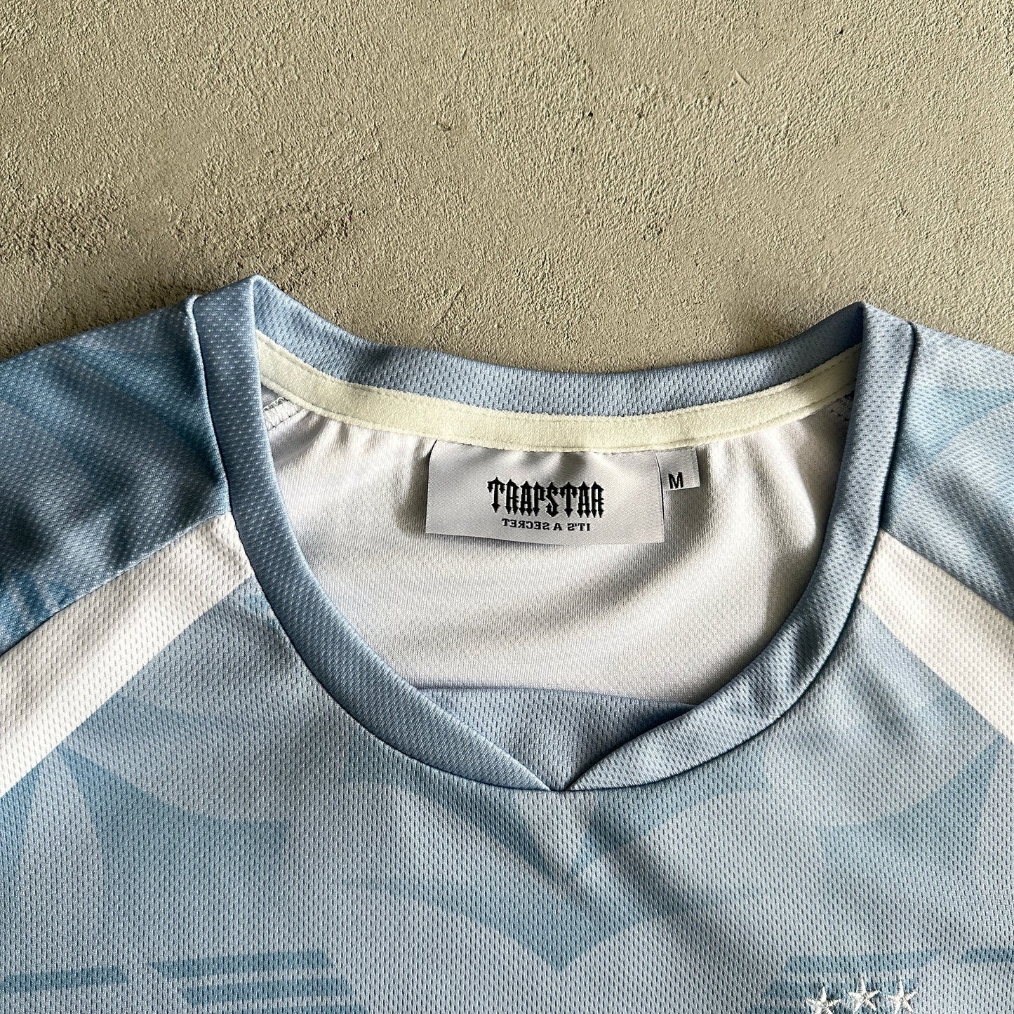 Trapstar Football T-Shirt “Grey Sea Blue”