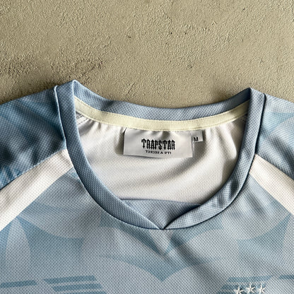 Trapstar Football T-Shirt “Grey Sea Blue”