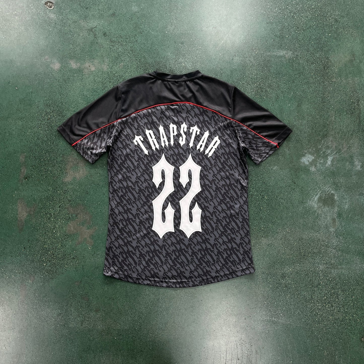 Trapstar Football T-Shirt “Grey Red”