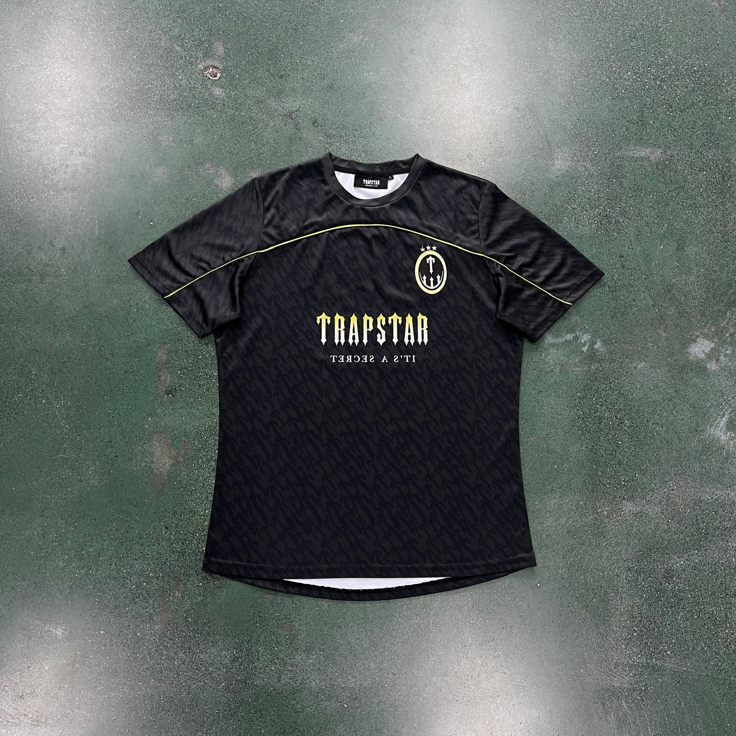 Trapstar Football T-Shirt “Black Lime”