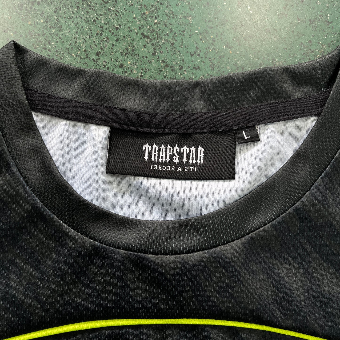 Trapstar Football T-Shirt “Black Lime”