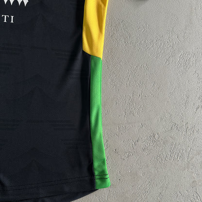 Trapstar Football T-Shirt “Black Yellow Green”
