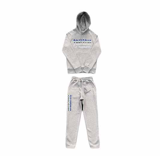 Conjunto Trapstar Chenille Decoded 2.0 Hoodie “Grey”
