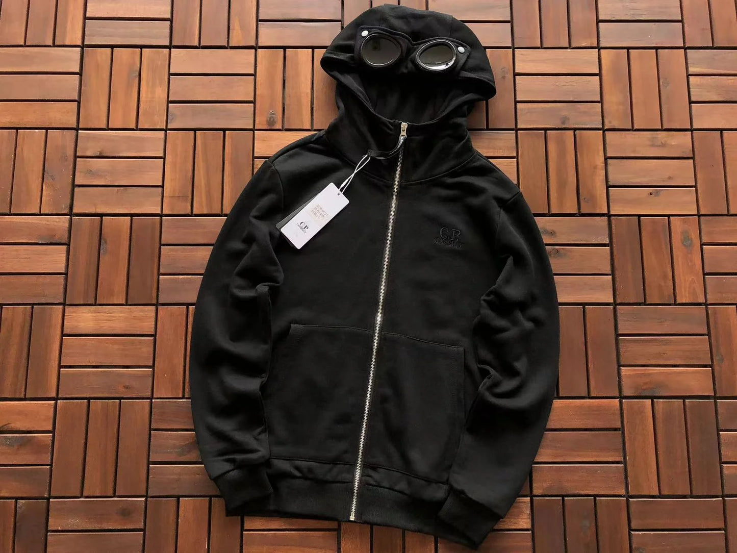 C.P Company Zip Hoodie “Black”