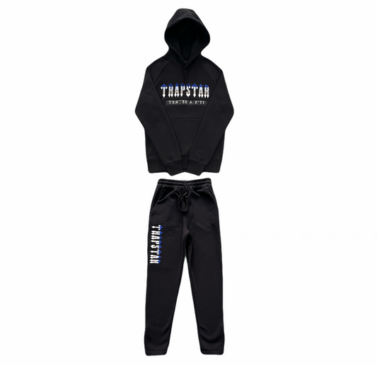 Conjunto Trapstar Chenille Decoded 2.0 Hoodie “Black”